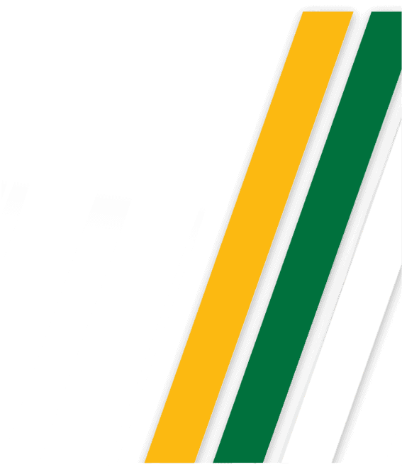 Abstract diagonal stripes in black, white, gray, yellow, and green across the image.